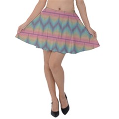 Pattern Background Texture Colorful Velvet Skater Skirt by HermanTelo