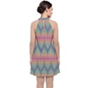 Pattern Background Texture Colorful Velvet Halter Neckline Dress  View2