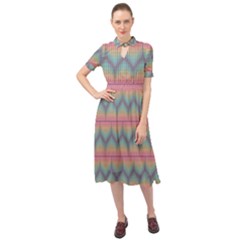 Pattern Background Texture Colorful Keyhole Neckline Chiffon Dress