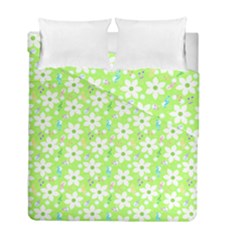 Zephyranthes Candida White Flowers Duvet Cover Double Side (full/ Double Size)