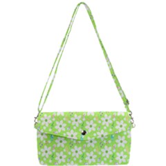 Zephyranthes Candida White Flowers Removable Strap Clutch Bag