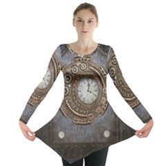 Elegant Steampunk Design Long Sleeve Tunic  by FantasyWorld7