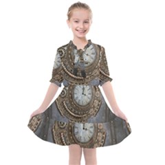 Elegant Steampunk Design Kids  All Frills Chiffon Dress by FantasyWorld7