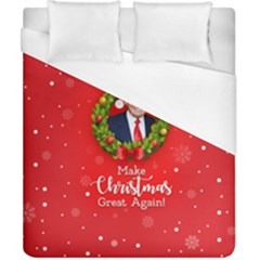 Make Christmas Great Again With Trump Face Maga Duvet Cover (california King Size) by snek