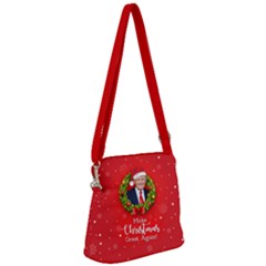 Make Christmas Great Again With Trump Face Maga Zipper Messenger Bag by snek