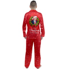 Make Christmas Great Again With Trump Face Maga Men s Satin Pajamas Long Pants Set by snek