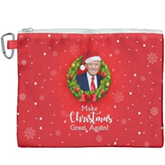 Make Christmas Great Again With Trump Face Maga Canvas Cosmetic Bag (xxxl) by snek