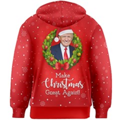 Make Christmas Great Again With Trump Face Maga Kids  Zipper Hoodie Without Drawstring by snek