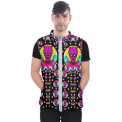 Skull With Many Friends Men s Puffer Vest by pepitasart