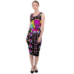 Skull With Many Friends Sleeveless Pencil Dress by pepitasart