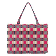 Background Texture Plaid Red Medium Tote Bag by HermanTelo