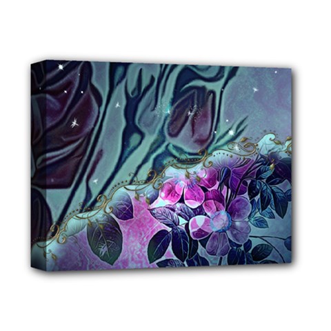 Decorative Floral Design Deluxe Canvas 14  X 11  (stretched) by FantasyWorld7