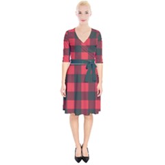 Canadian Lumberjack Red And Black Plaid Canada Wrap Up Cocktail Dress by snek