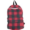 Canadian Lumberjack red and black plaid Canada Foldable Lightweight Backpack View1