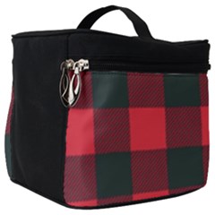 Canadian Lumberjack Red And Black Plaid Canada Make Up Travel Bag (big) by snek