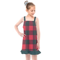 Canadian Lumberjack Red And Black Plaid Canada Kids  Overall Dress by snek