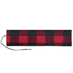 Canadian Lumberjack Red And Black Plaid Canada Roll Up Canvas Pencil Holder (l) by snek