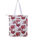 Christmas Watercolor hohoho red handdrawn holiday organic and naive pattern Double Zip Up Tote Bag View2