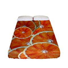 Oranges Background Texture Pattern Fitted Sheet (full/ Double Size) by HermanTelo