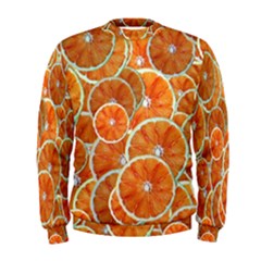 Oranges Background Texture Pattern Men s Sweatshirt by HermanTelo