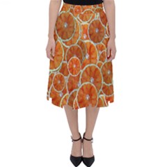 Oranges Background Texture Pattern Classic Midi Skirt