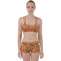 Oranges Background Texture Pattern Perfect Fit Gym Set