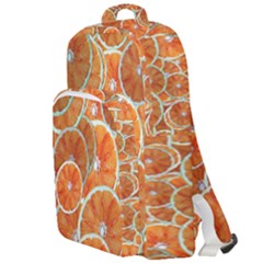 Oranges Background Texture Pattern Double Compartment Backpack
