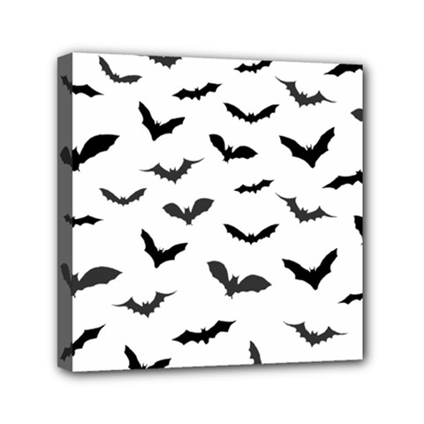 Bats Pattern Mini Canvas 6  X 6  (stretched) by Sobalvarro