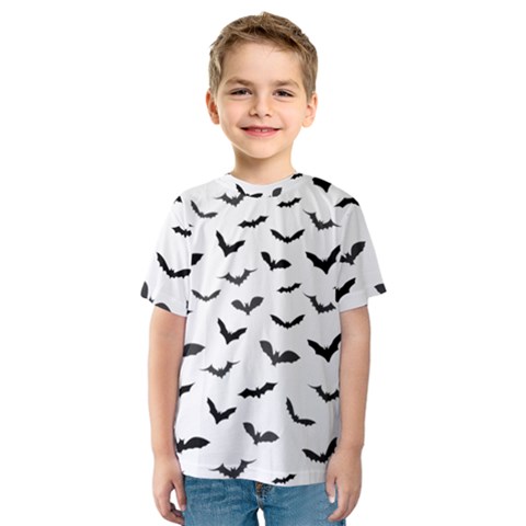 Bats Pattern Kids  Sport Mesh Tee by Sobalvarro