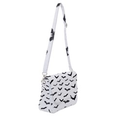 Bats Pattern Shoulder Bag With Back Zipper by Sobalvarro