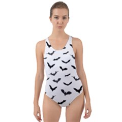 Bats Pattern Cut-out Back One Piece Swimsuit by Sobalvarro