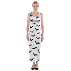 Bats Pattern Fitted Maxi Dress by Sobalvarro