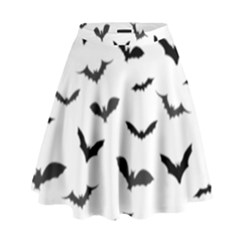 Bats Pattern High Waist Skirt by Sobalvarro