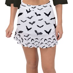 Bats Pattern Fishtail Mini Chiffon Skirt by Sobalvarro