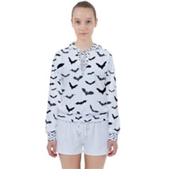 Bats Pattern Women s Tie Up Sweat by Sobalvarro