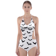 Bats Pattern Cut-out One Piece Swimsuit by Sobalvarro