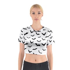 Bats Pattern Cotton Crop Top by Sobalvarro