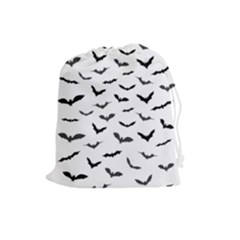 Bats Pattern Drawstring Pouch (large) by Sobalvarro