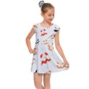 Pumpkin Faces Pattern Kids  Cap Sleeve Dress View1