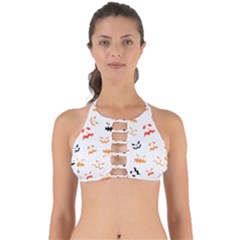 Pumpkin Faces Pattern Perfectly Cut Out Bikini Top by Sobalvarro