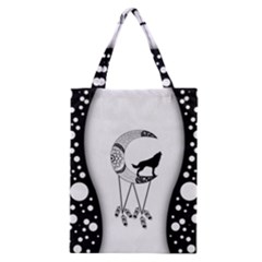 Wonderful Moon With Black Wolf Classic Tote Bag by FantasyWorld7