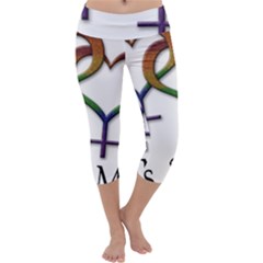 Mrs  And Mrs  Capri Yoga Leggings by LiveLoudGraphics