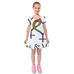 Mrs  And Mrs  Kids  Short Sleeve Velvet Dress by LiveLoudGraphics
