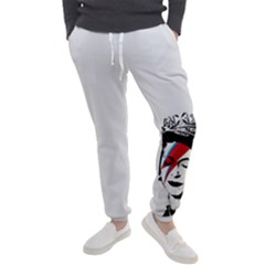 Banksy Graffiti Uk England God Save The Queen Elisabeth With David Bowie Rockband Face Makeup Ziggy Stardust Men s Jogger Sweatpants by snek