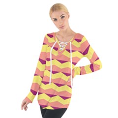 Background Colorful Chevron Tie Up Tee