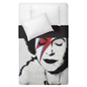 Banksy graffiti UK England God Save the Queen Elisabeth with David Bowie rockband face makeup Ziggy Stardust Duvet Cover Double Side (Single Size) View1