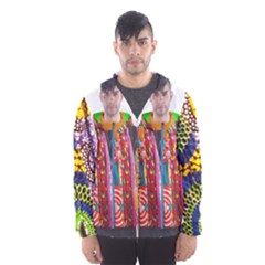 African Fabrics Fabrics Of Africa Front Fabrics Of Africa Back Men s Hooded Windbreaker by dlmcguirt