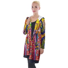African Fabrics Fabrics Of Africa Front Fabrics Of Africa Back Hooded Pocket Cardigan by dlmcguirt