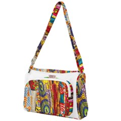 African Fabrics Fabrics Of Africa Front Fabrics Of Africa Back Front Pocket Crossbody Bag by dlmcguirt