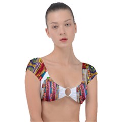 African Fabrics Fabrics Of Africa Front Fabrics Of Africa Back Cap Sleeve Ring Bikini Top